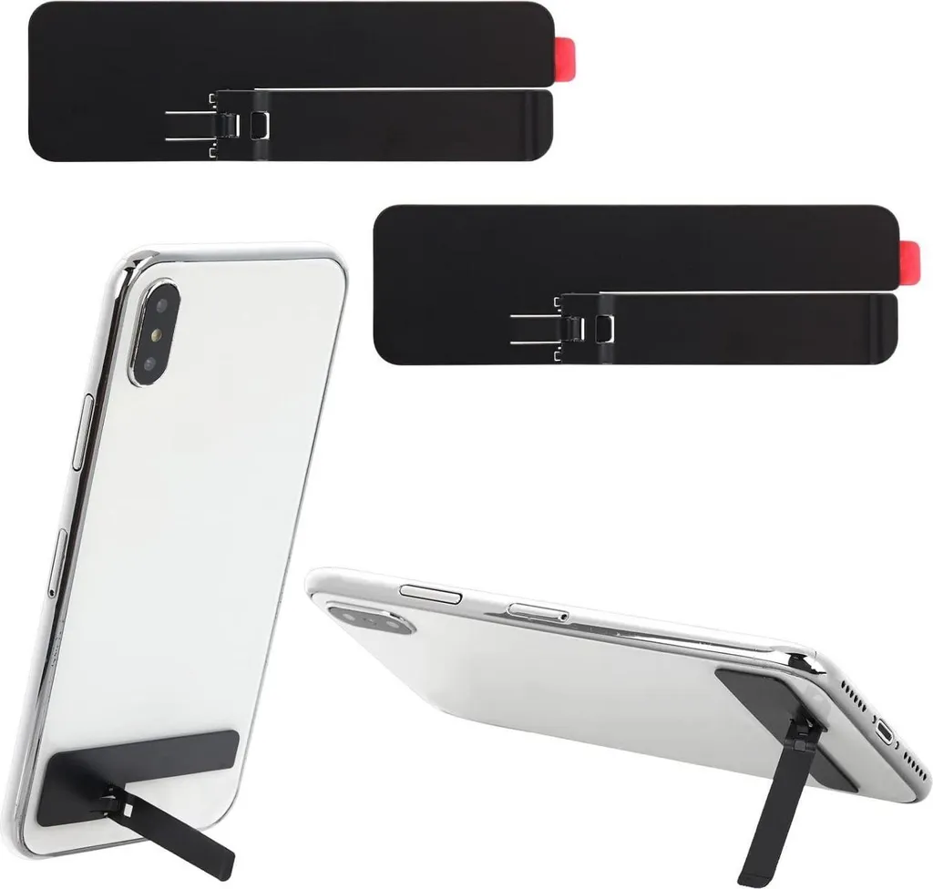 Mini Support Téléphone Métal Ultra-plat Placement Horizontal et Vertical