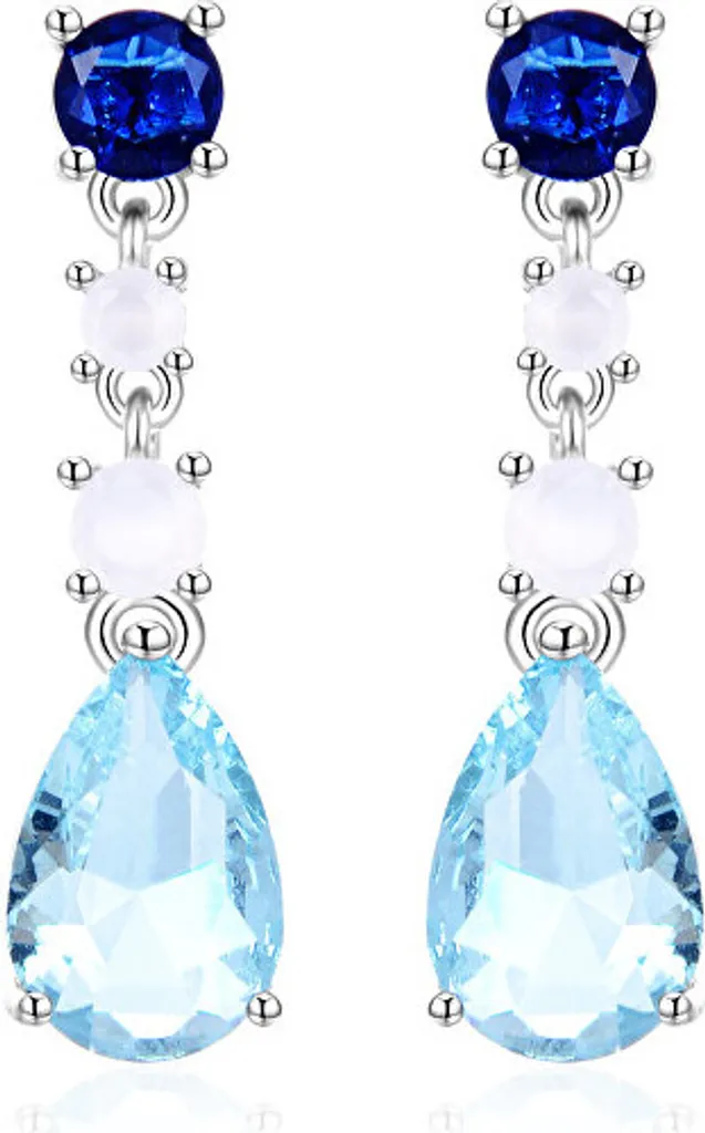 Boucles d'oreilles pendantes en argent idéales pour mariage et soirée