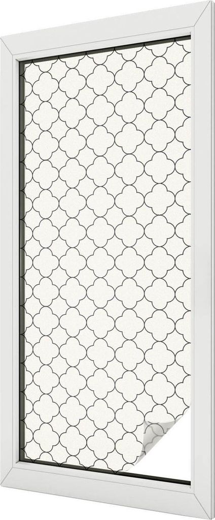 Buntglas Fensterfolie – 116x50 cm – Stained-Glass Design – blickdichte dekorative Sichtschutzfolie – selbstklebend, UV-Schutz – Schlichte...