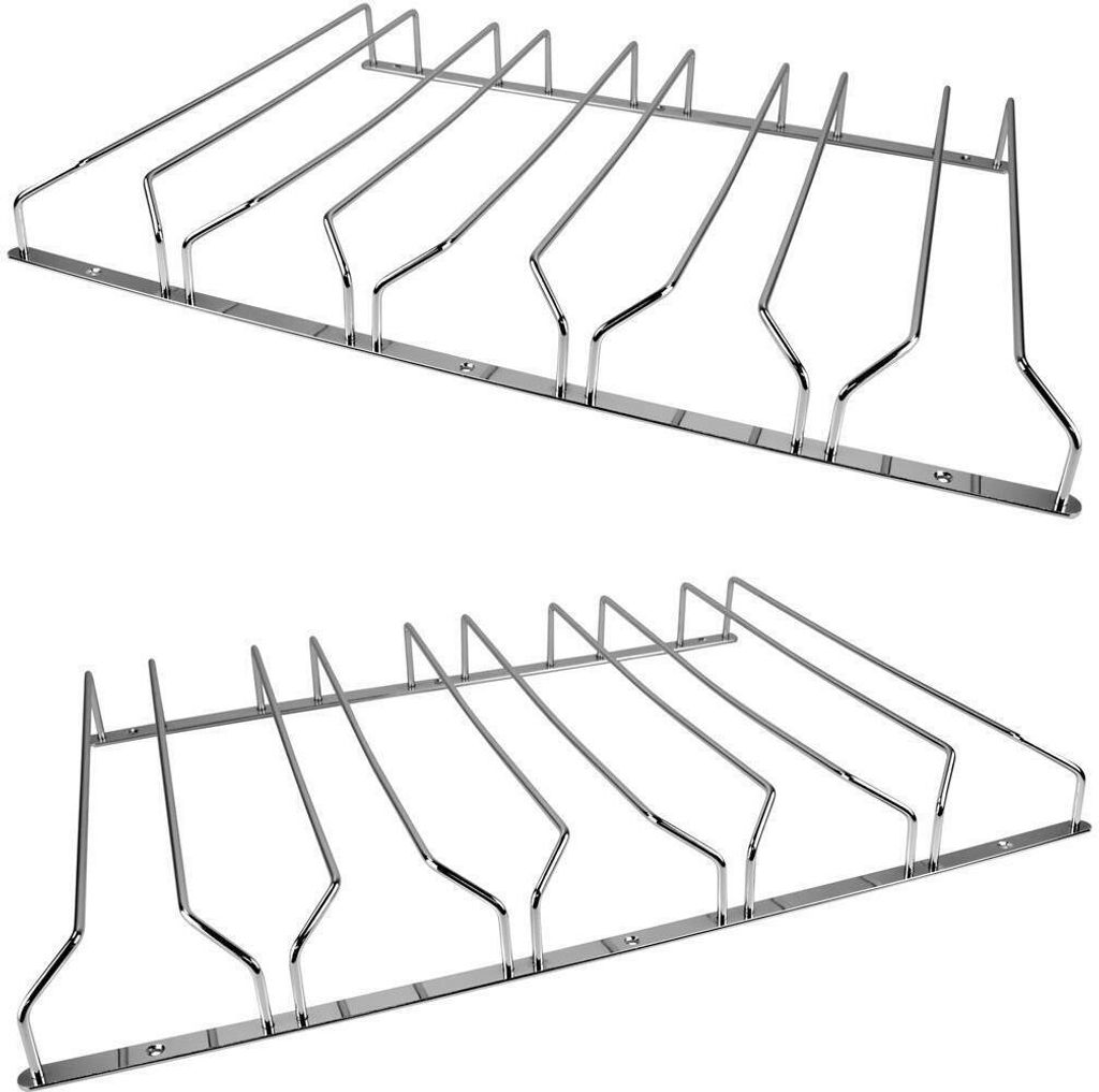 2er Set Gläserschiene | Gläserregal 34,5x55,3x47,8 cm Wandmontage | 5 - Reihen Barschiene | Sektglashalter | Weinglashalter Deckenmontage | Weing...