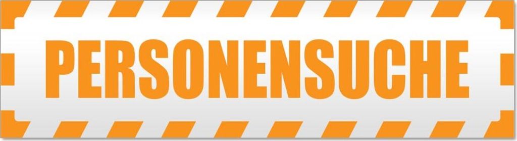 Personensuche gestreift Magnetschild Schild magnetisch
