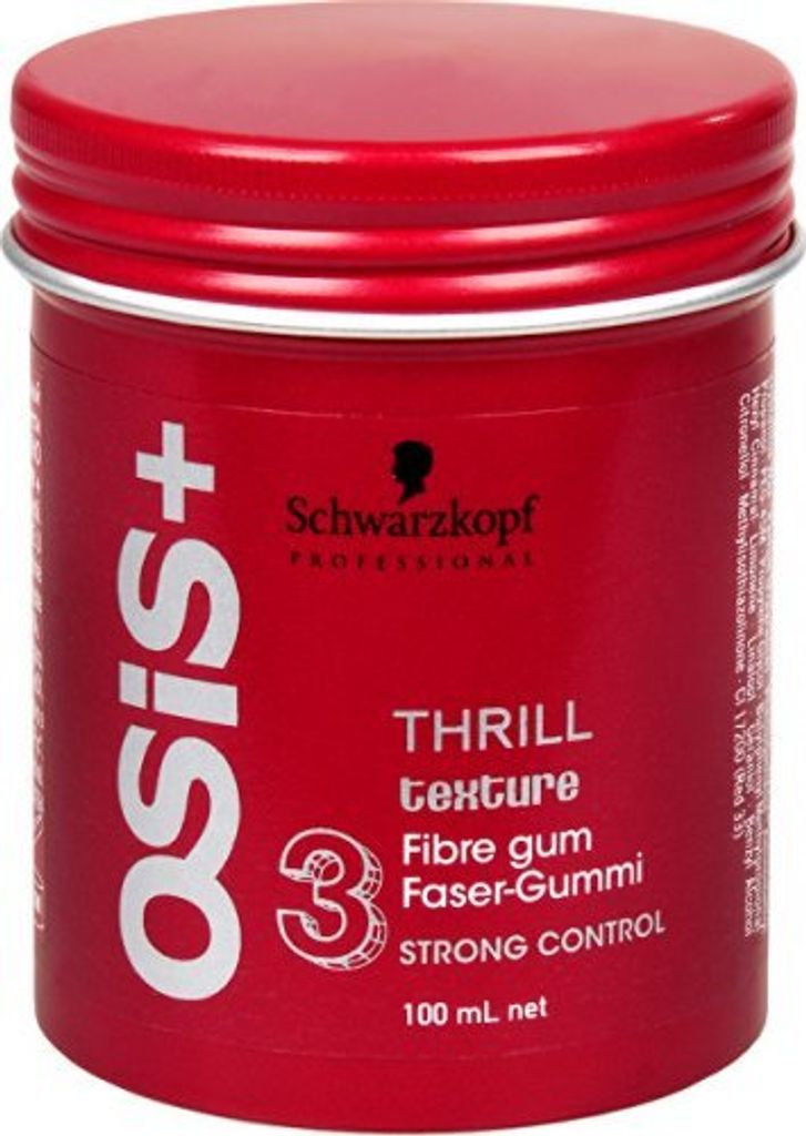 A red jar of Schwarzkopf Professional Osis+ Texture hair product.