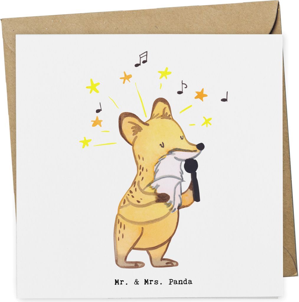 Mr. & Mrs. Panda Klappkarte Musicaldarsteller Herz - Weiß - Geschenk, anlasskarte, Glückwunschkarte, doppelkarte, Grußkarte, faltkarte