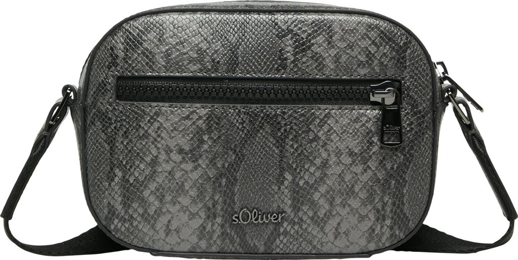 s.Oliver Umhängetasche Crossbody Bag Grey / Black schwarz
