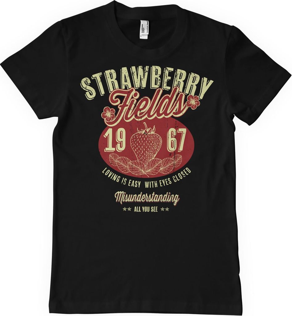 Strawberry Fields T-Shirt - XX-Large - Black