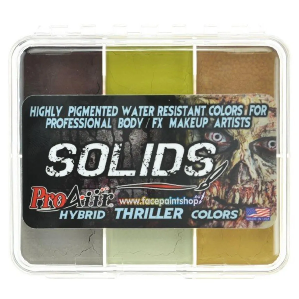 Palette de couleurs vives Proair pour maquillage artistique de scène