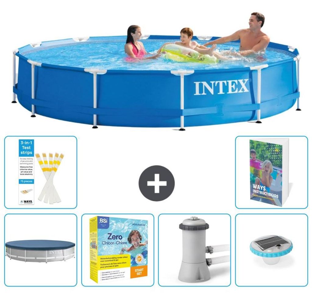 Frame Pool Rund - 366x76 cm - 7-teilig S4