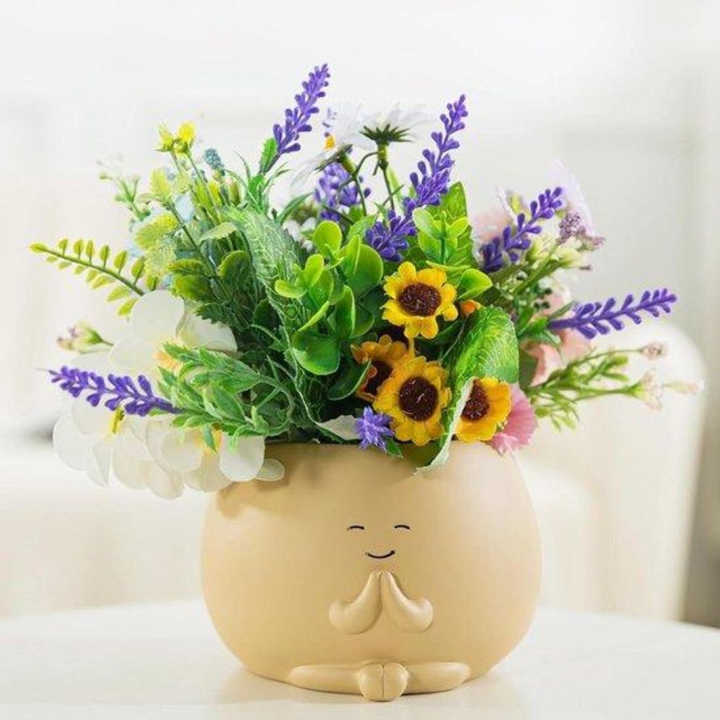Succulent-Blumen-Töpfe 5 Zoll große Indoor-Töpfe aus Kunststoff mit Drainage-Löchern