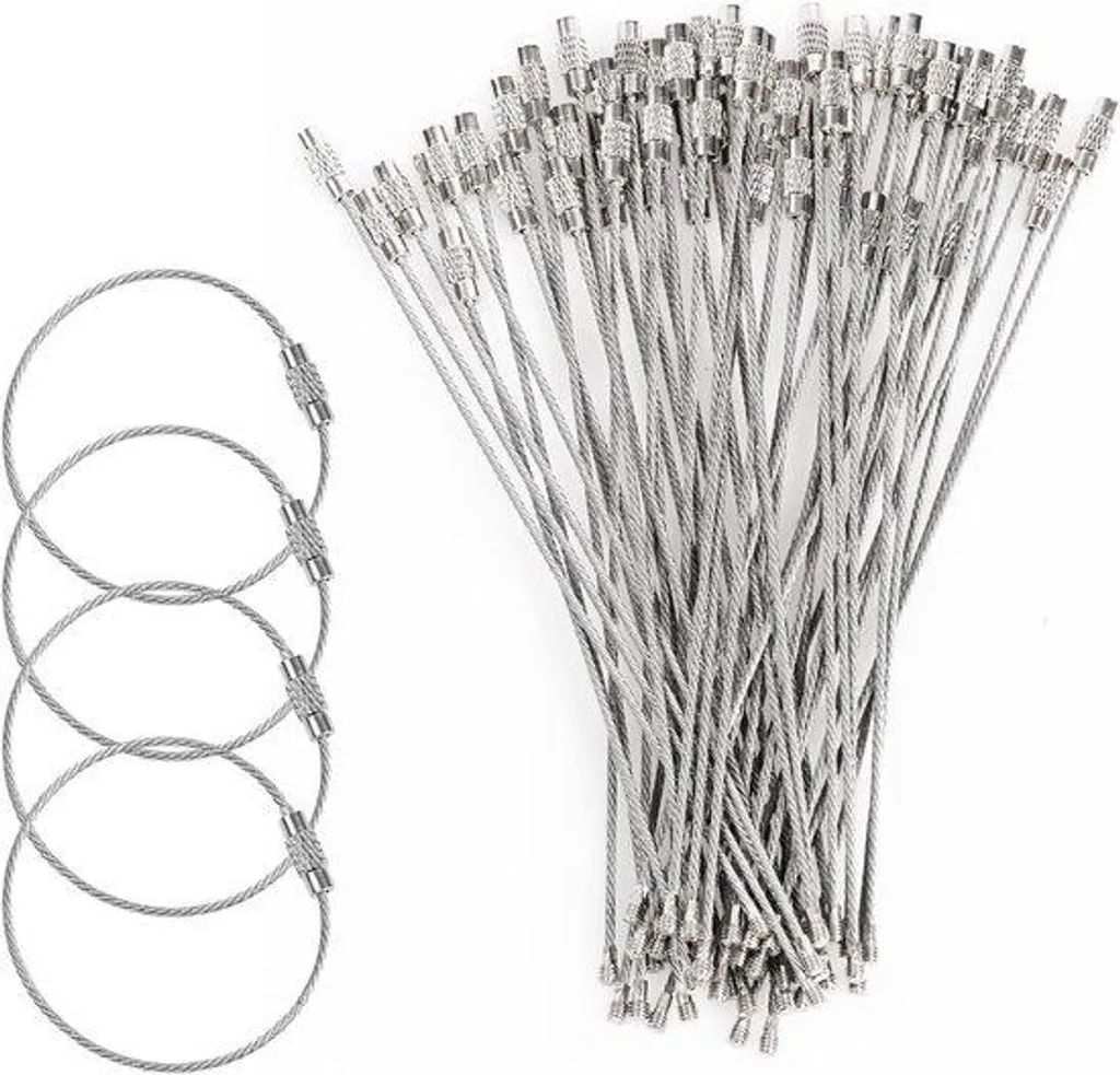 Attaches Porte-clés à Vis pour Bagages et Loisirs Créatifs - Lot de 50