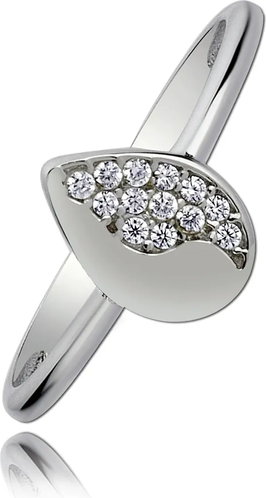 Bague Balia Or Blanc 8 Carats - Éclat Argenté Durable Taille 60 Femme