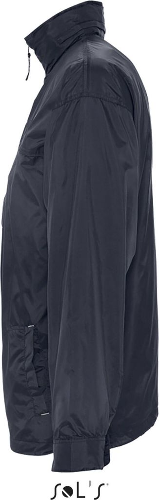 SOL'S Herren Windbreaker Herbst Regenjacke Schlupf Übergangs Jacke, Größe:2XL, Farbe:Navy Blau