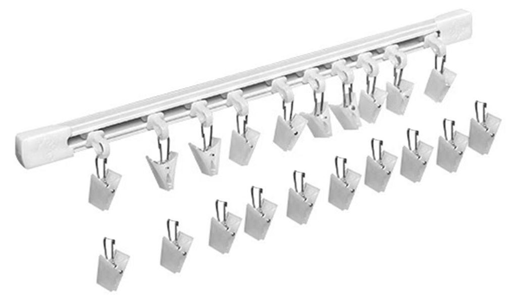 Haarseil-Halterung für den Kleiderschrank, 20 Haarspangen, Haarschleifen-Organizer, verschiebbarer Aufbewahrungshalter für Haaraccessoires wie Sc...