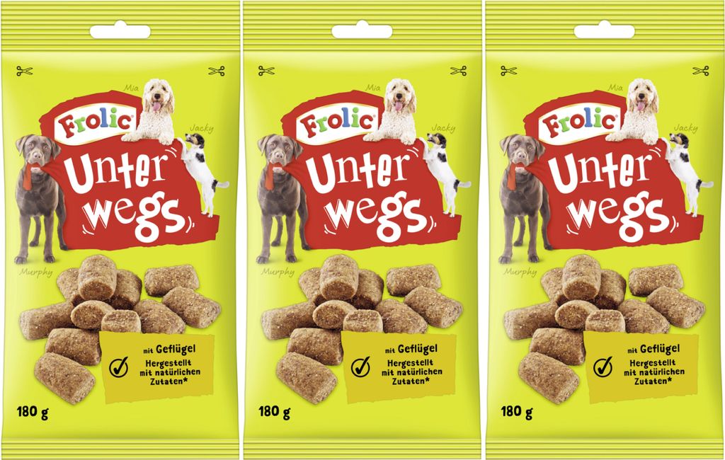 FROLIC UNTERWEGS Beutel Geflügel 3 x 180g