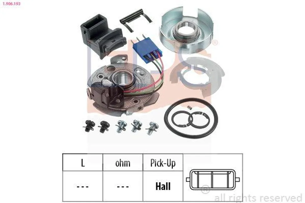 Kit Capteur Hall EPS pour Allumeur VW Golf II Polo Saab 900 et Jetta