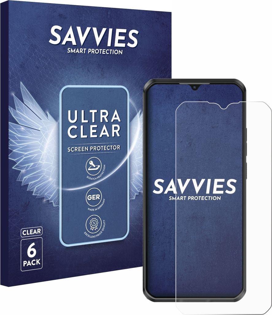 6x Für Oukitel WP50 Schutzfolie Savvies Displayschutz Display Schutz Folie Klar Transparent