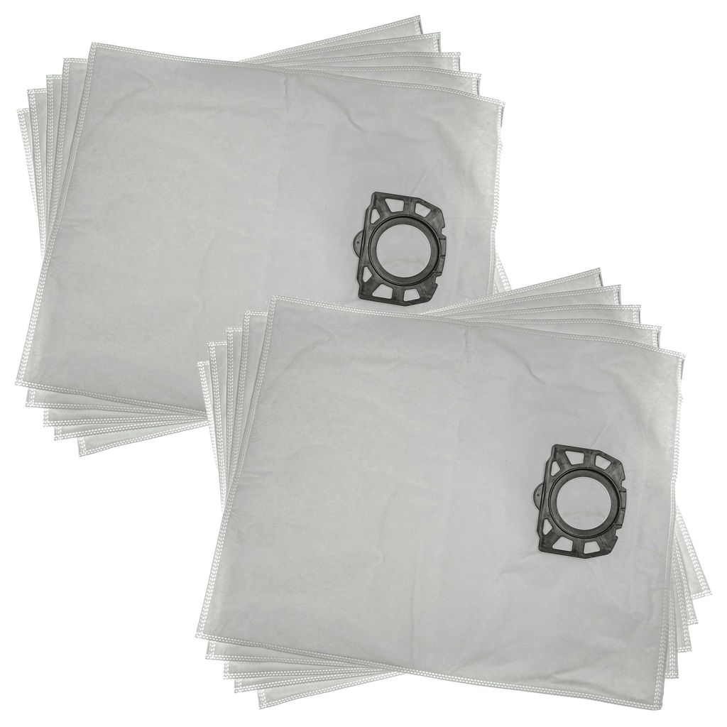 vhbw 10x Staubbeutel kompatibel mit Kärcher KA 40, KWD 1, MV 3, KWD 2, SE 4002, KWD 3 Serie, MV 2, SE 4001 Staubsauger - 53cm x 44cm Weiß