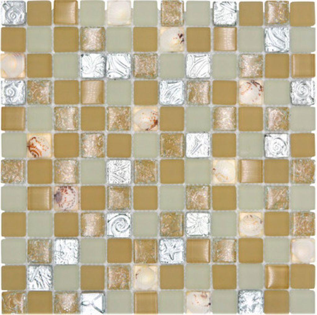 Glasmosaik XCM 8OP9 Muschel beige 30x30 cm
