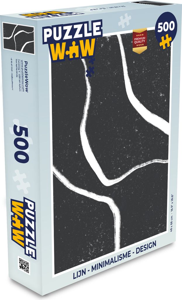 MuchoWow Puzzle 500 Teile Linie - Minimalismus - Gestaltung - Denken - Spiel - Toy