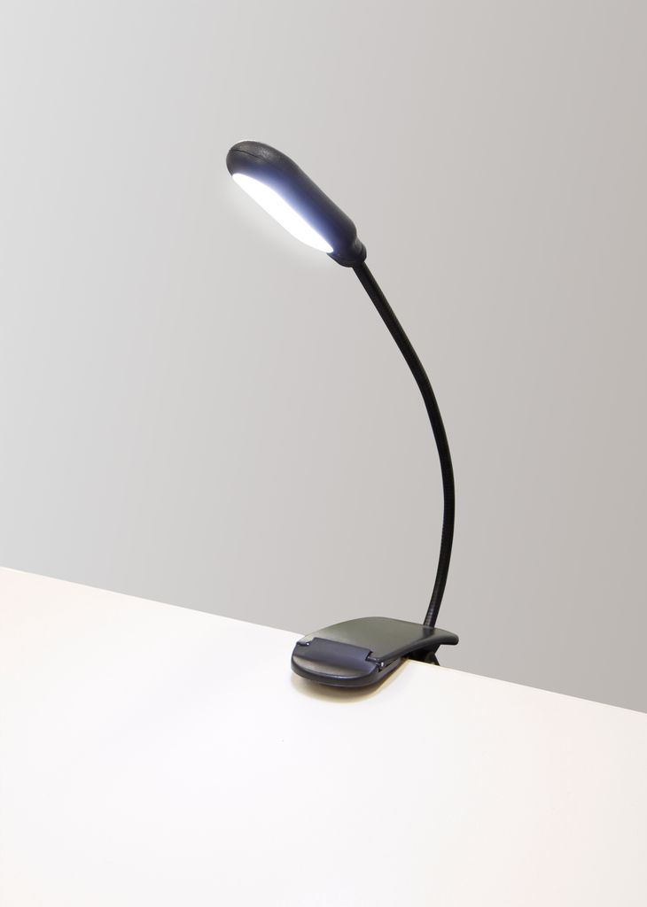 Schwarz Leselampe LED Buchlampe Klemmlicht Reiseleuchte Tischlampe 