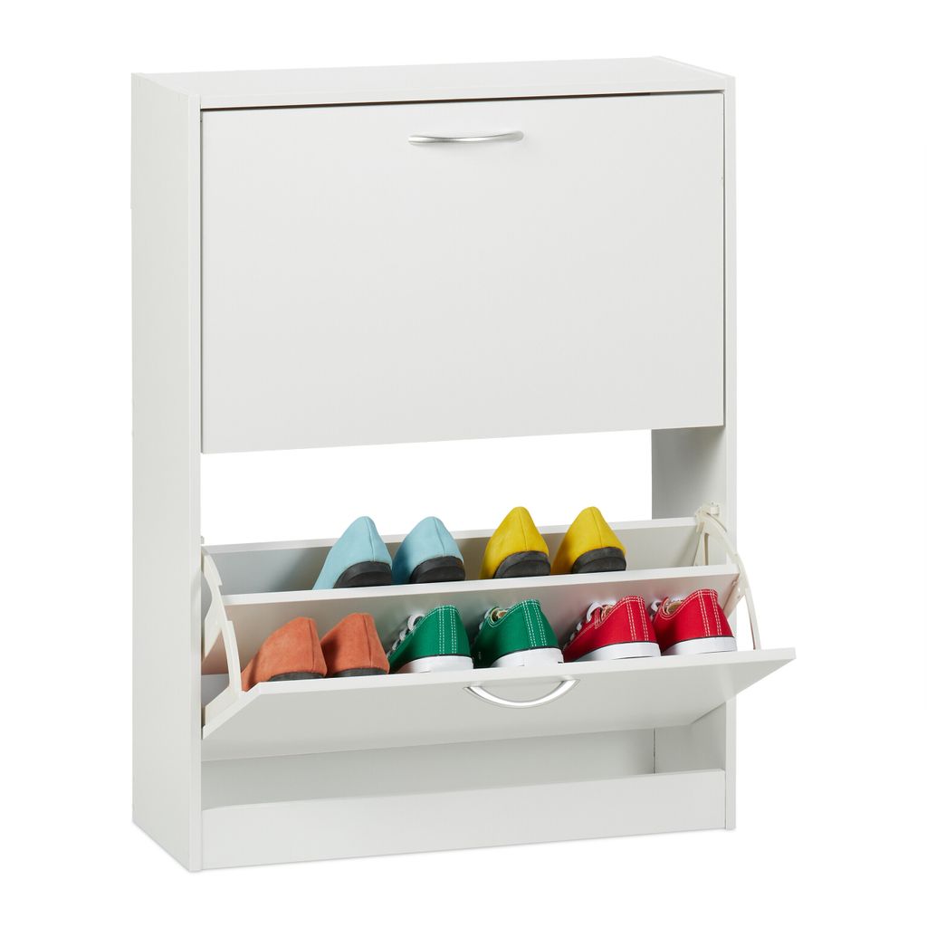 Szafka na buty Relaxdays, wys. x szer. x gł.: 80 x 60 x 24 Zdjęcie produktu 