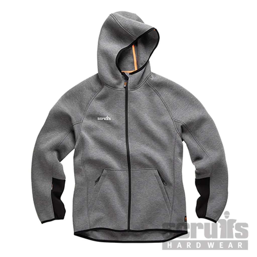 Sweat à capuche chaud pour chantier Scruffs Trade Air-Layer Gris S