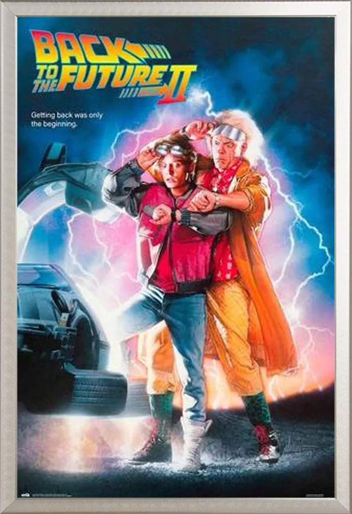 Ritorno al futuro - Poster - II - Getting Back + cornice rimovibile, Shinsuke® Maxi alluminio argento, vetro acrilico
