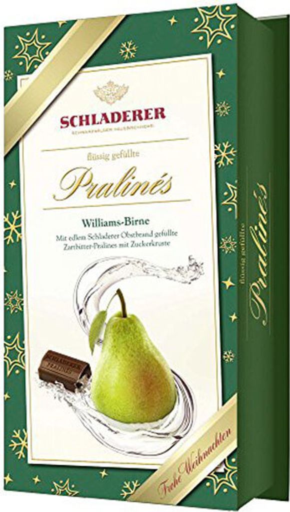 Schladerer Pralines Wiliamsbirne mit Kruste und flüssig Produktbild 