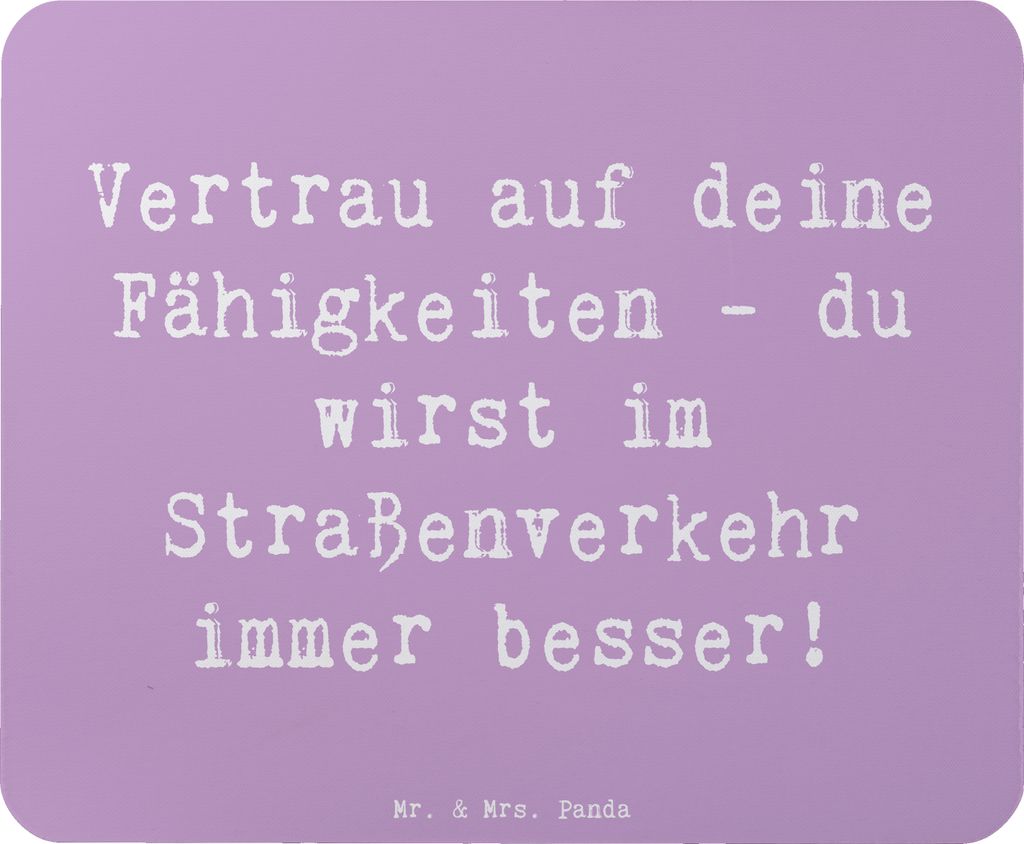 Mr. & Mrs. Panda Mauspad Spruch Erste Erfahrungen im Straßenverkehr machen - Lavendeltraum - Geschenk, Mousepad, Trost, Zuversicht, Mouse Pad, lap...