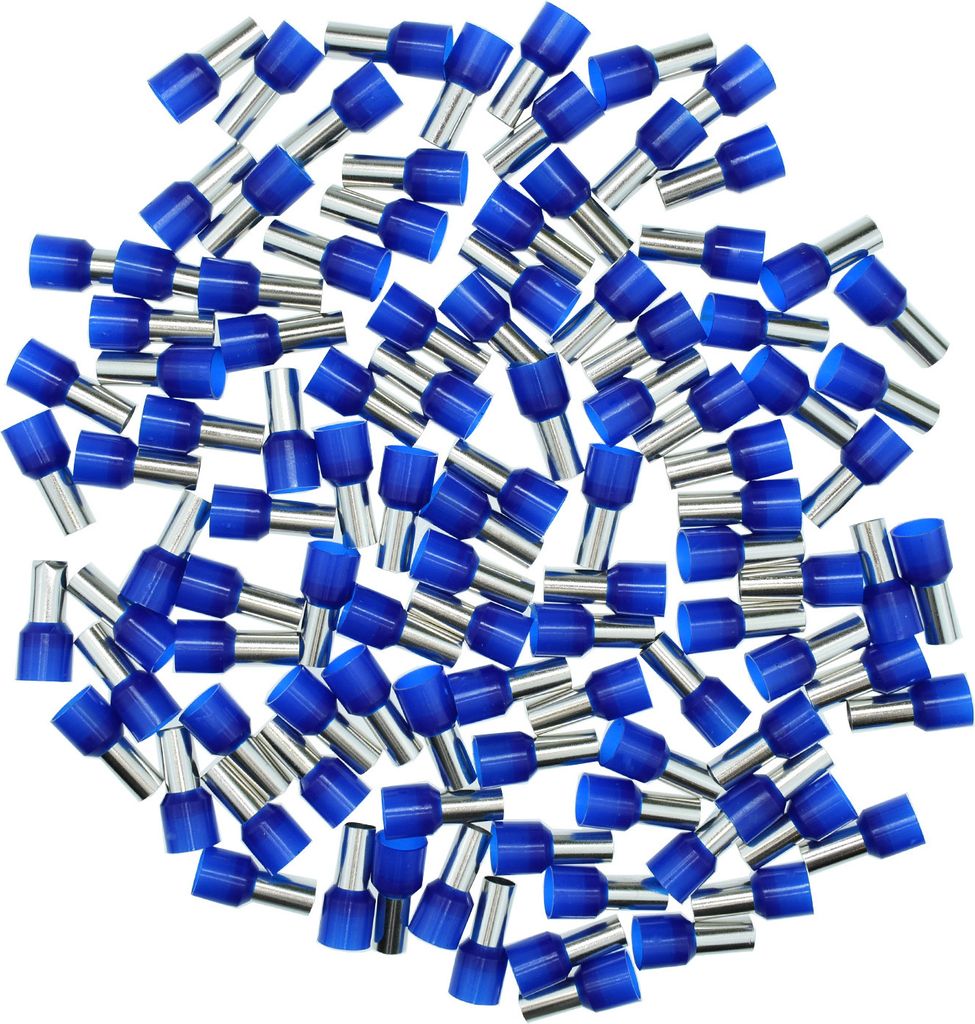 Aderendhülsen 16mm² (blau), isoliert, 100 Stück