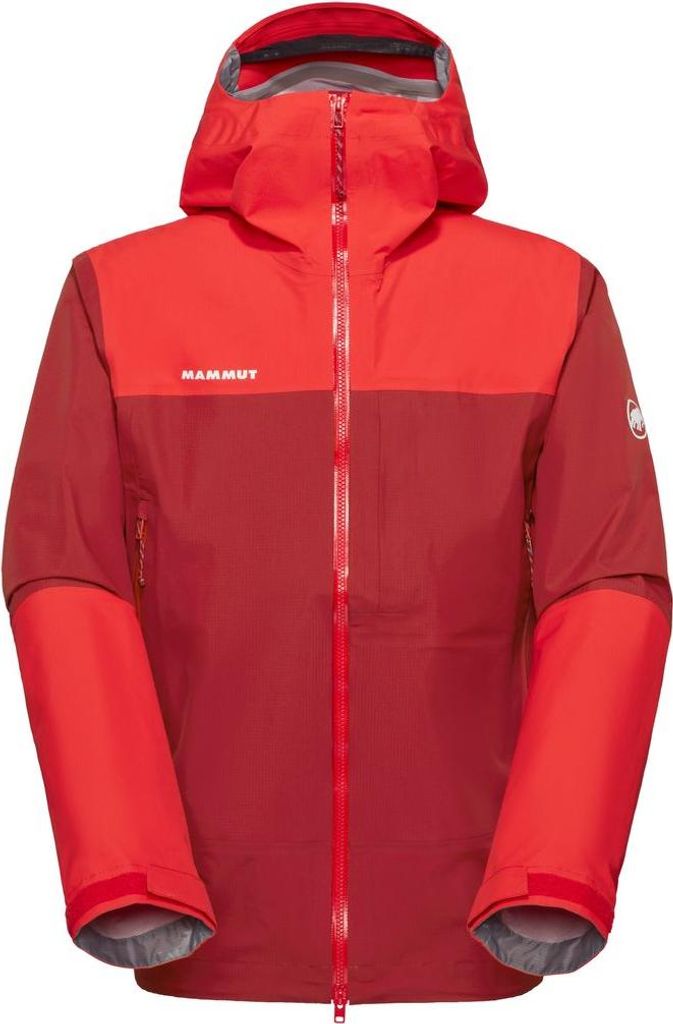 Alto Guide HS Hooded Jacket Men - Hardshelljacke mit 3?Lagen DRY?Tour für Bergsteiger - Mammut, Farbe:dark mammut red-mammut red, Größe:S
