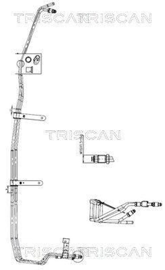 TRISCAN 8516 16039 Servoleitung für FORD Fiesta Mk4 Schrägheck (JAS, JBS) von Hydraulikpumpe nach Lenkgetriebe von Lenkgetriebe nach