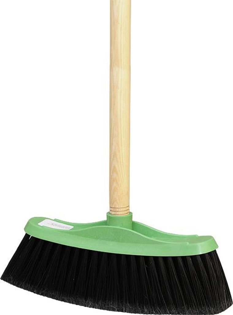 Bodenbürste Big-Se mit Nylonborsten und Kiefernholzstiel, 130 cm lang, 30 cm breit