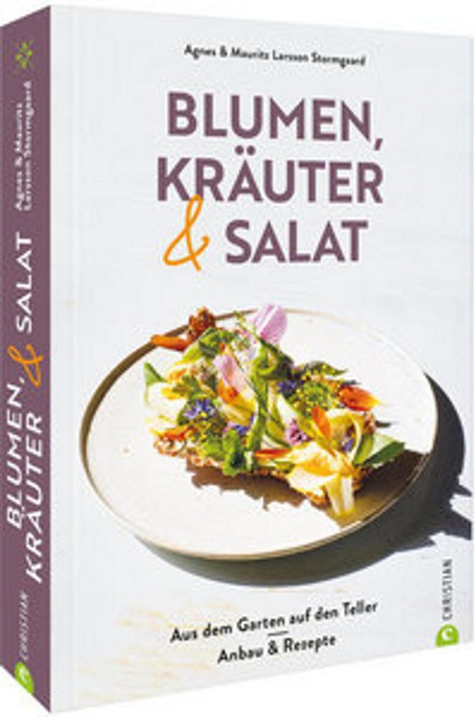 Blumen, Kräuter und Salat