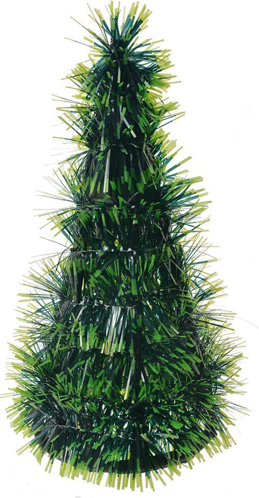 Clayre & Eef Weihnachtsdekoration Weihnachtsbaum Ø 12x25 cm Grün Kunststoff