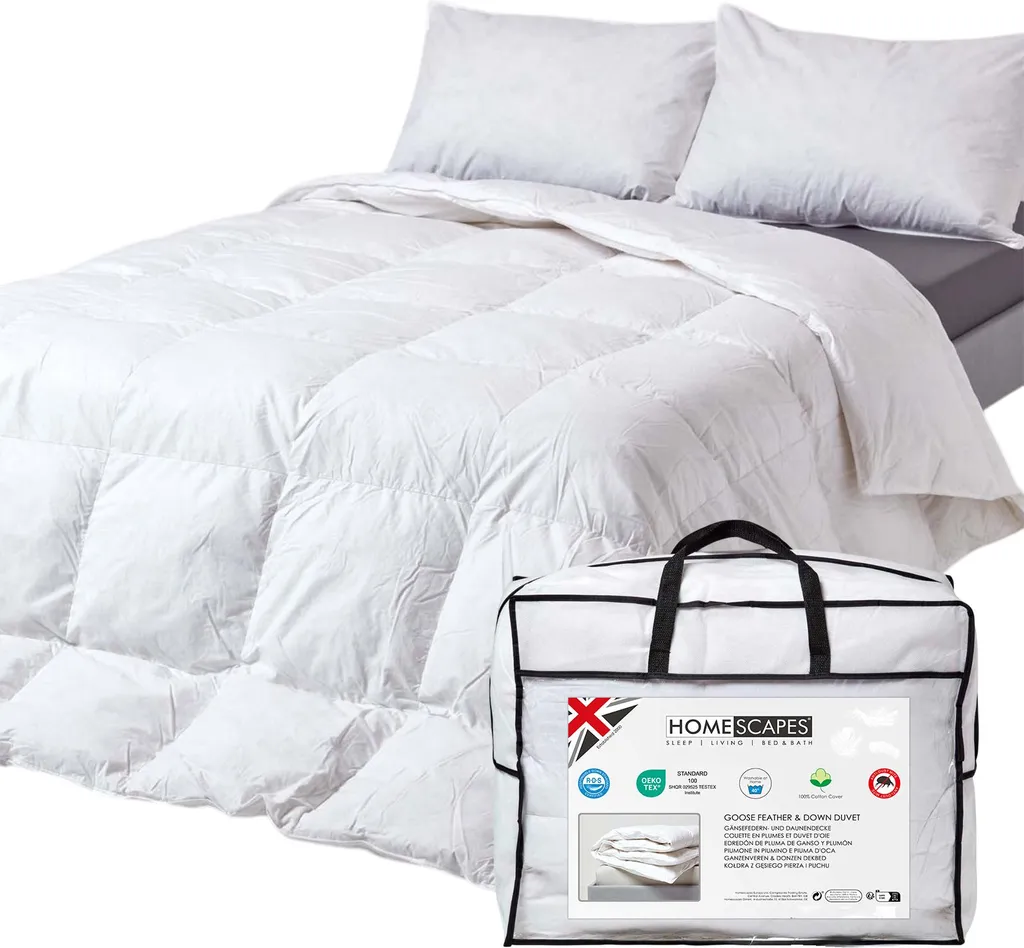 Piumino Estivo Homescapes 150x200 in Piuma d'Oca - Classe Termica 2