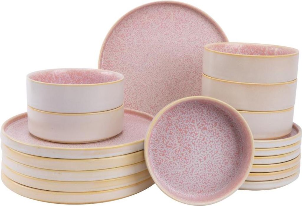 Palmer Coco Tafelservice 18-teilig Rosa Porzellan