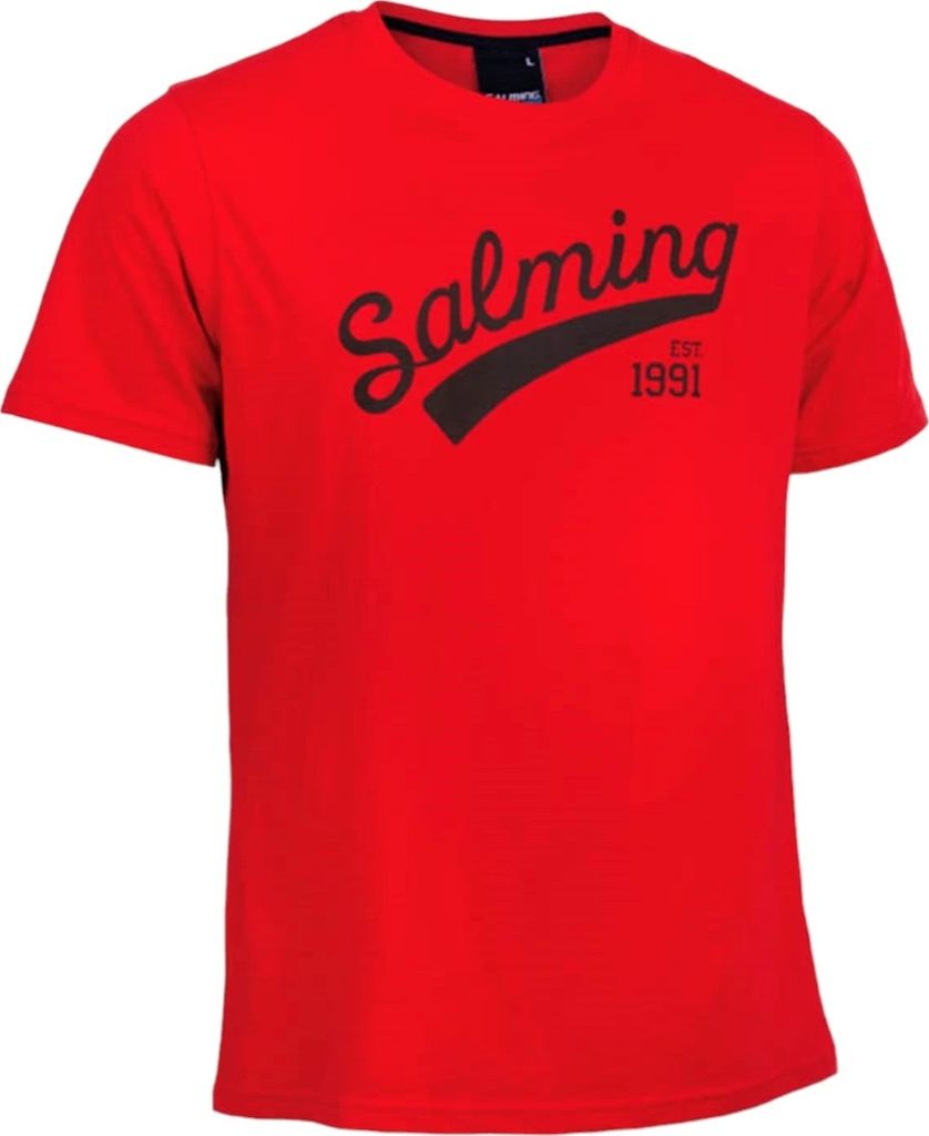 Salming Logo Tee JR Kinder T-Shirt rot/schwarz 1167669-0505, Größe:164