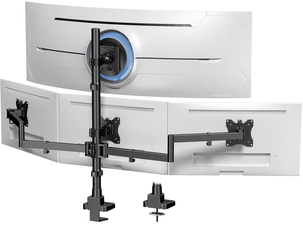 Monitor Halterung für 4 Monitore mit 49 Zoll Ultrawide oben Produktbild 