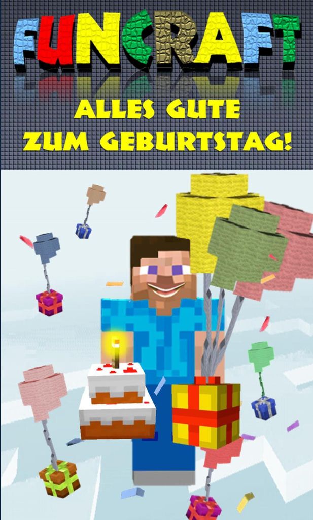 Funcraft - Alles Gute zum Geburtstag! Für Minecraft Fans (inoffizielles Notizbuch)