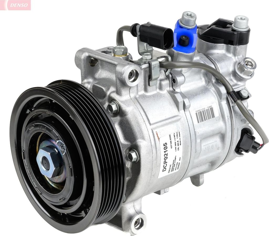 DENSO DCP02105 - OE 8T0260805G Klimakompressor für A4 (8K), A4 (8W), A5 (8T), A5 (8F), Q5 (8R)