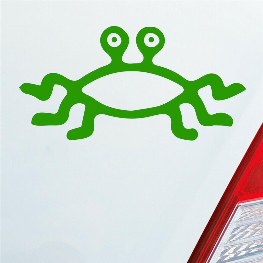 Auto Aufkleber Krabbe Krebs Sternzeichen Crab Tier Meer See 19x10 cm Hellgrün Sticker Heckscheibenaufkleber