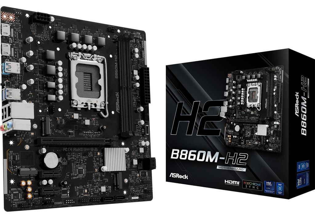 ASRock B860M-H2                 1851 mATX HDMI          Produktbild 