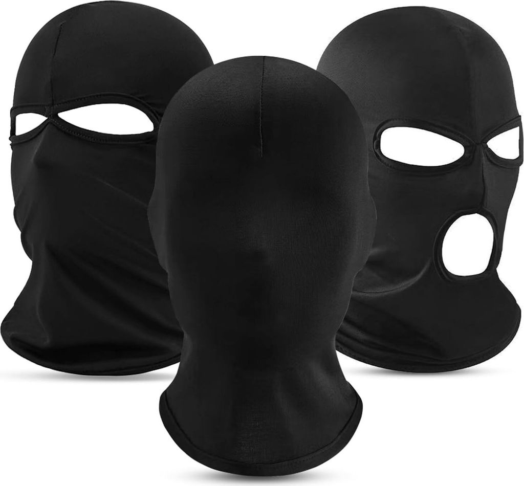 3 Stück Halloween Gesichtslose Maske, Sturmhaube mit 3 Produktbild 