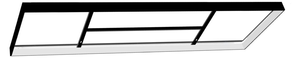 CENTURY Rahmen für die Aufputzmontage von LED-Panels, 30 x 120 mm, Vollrahmen, schwarz
