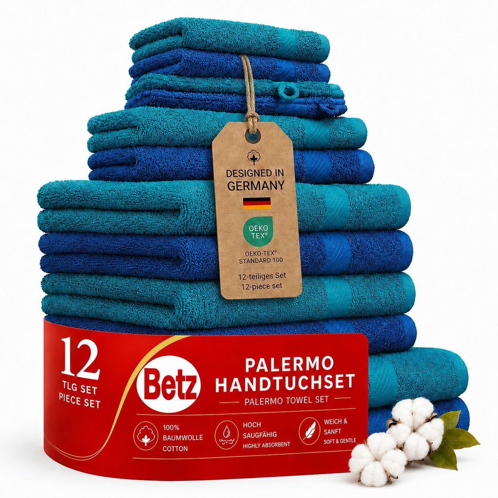 Betz 12-TLG. Handtuch-Set Palermo 100% Baumwolle 2 Produktbild 