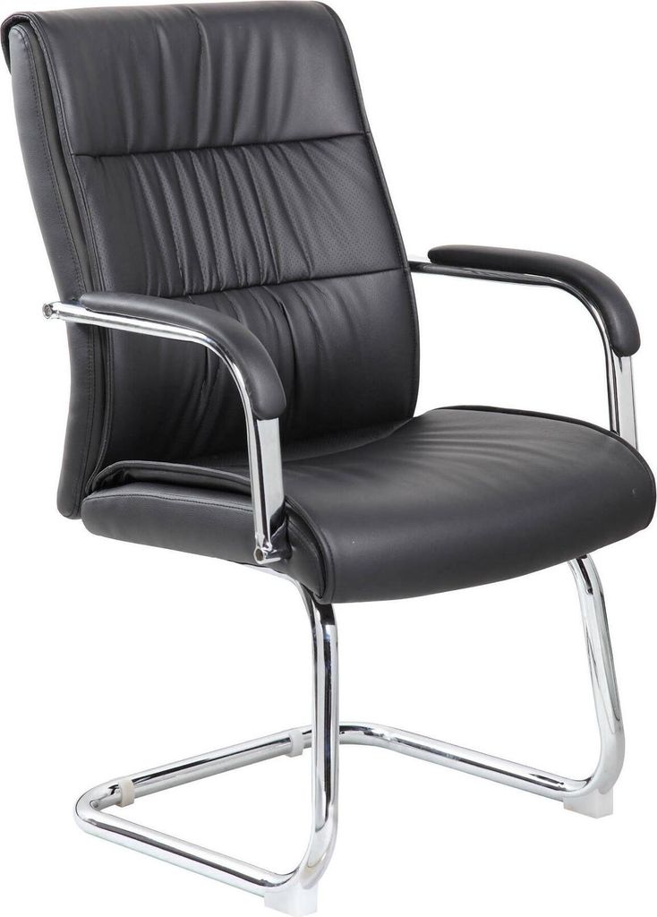 Bürostuhl Dmolina, Wartezimmerstühle mit Armlehnen für Büro, Ergonomischer Wartestuhl, 66x59h98 cm, Schwarz