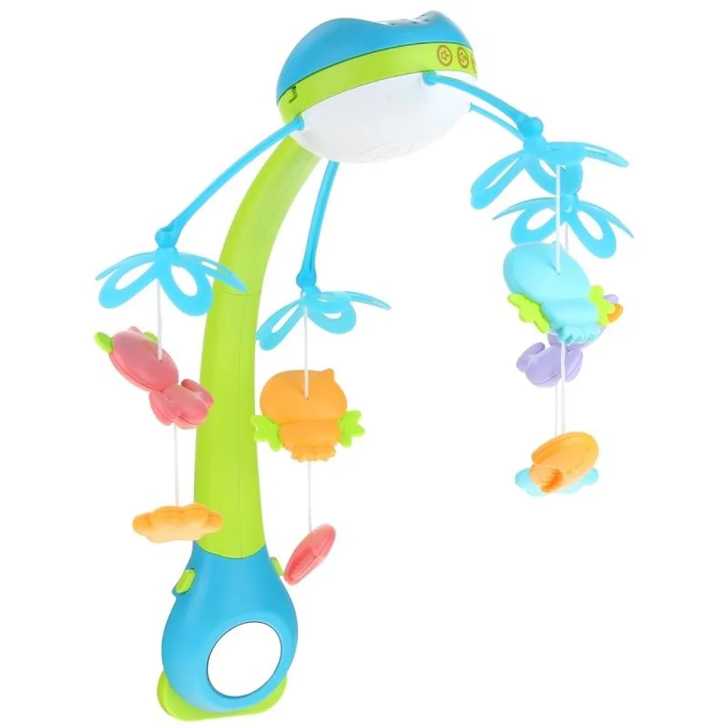 Solution sommeil bébé : Carrousel musical avec projecteur bleu nuit