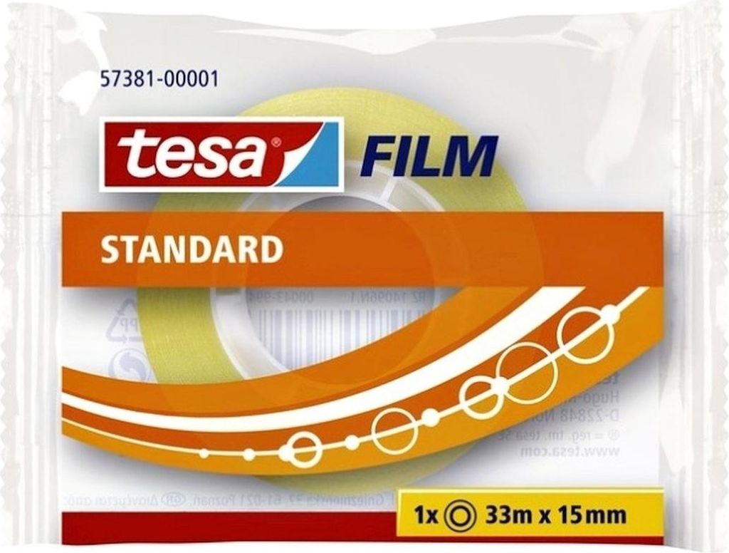 TESA-Klebeband 15 mm 33 m Transparent (30 Stück)