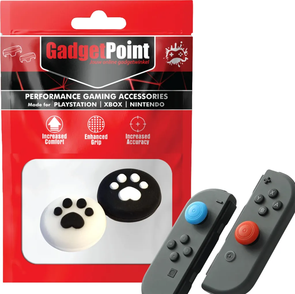 Accessori Protezione Joy-Con - Impugnature Pollici Bianco e Nero