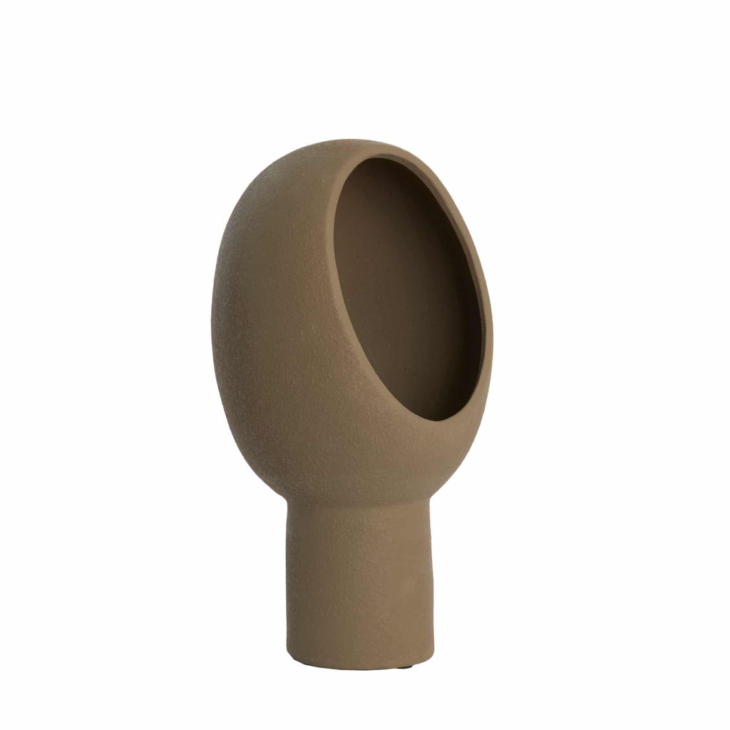 Tischleuchte MONK von Light & Living 25x25x46 cm Lampe Keramik Braun